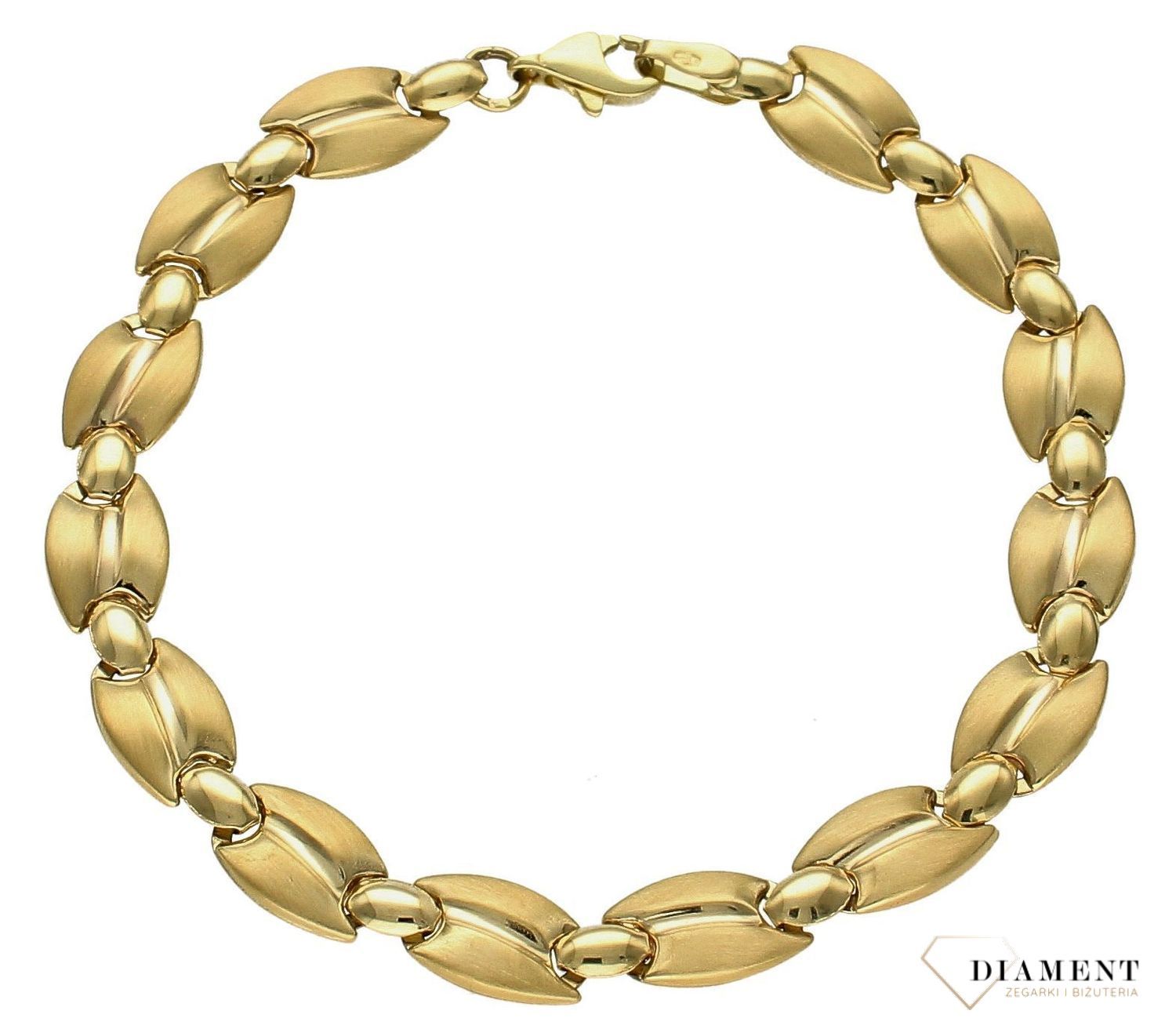 Złota bransoletka damska 375 ziarna kawy BR 4218 375. Bransoletka damska złota. Złota bransoletka damska. Bransoletka damska próby 375. Złota elegancka bransoletka idealna na prezent dla kobiety (2).jpg